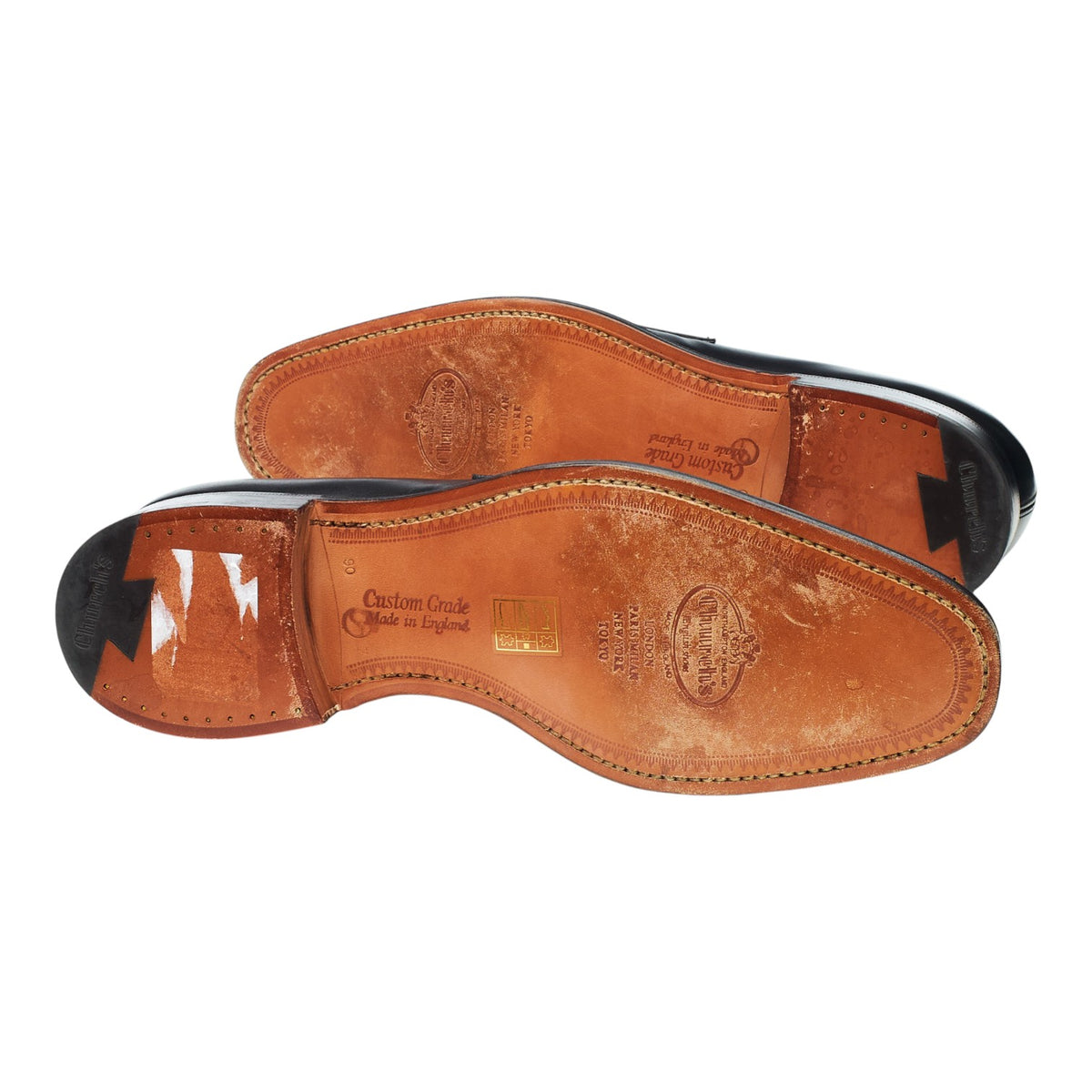 'Hertford 2' Black Leather Loafers UK 9 F