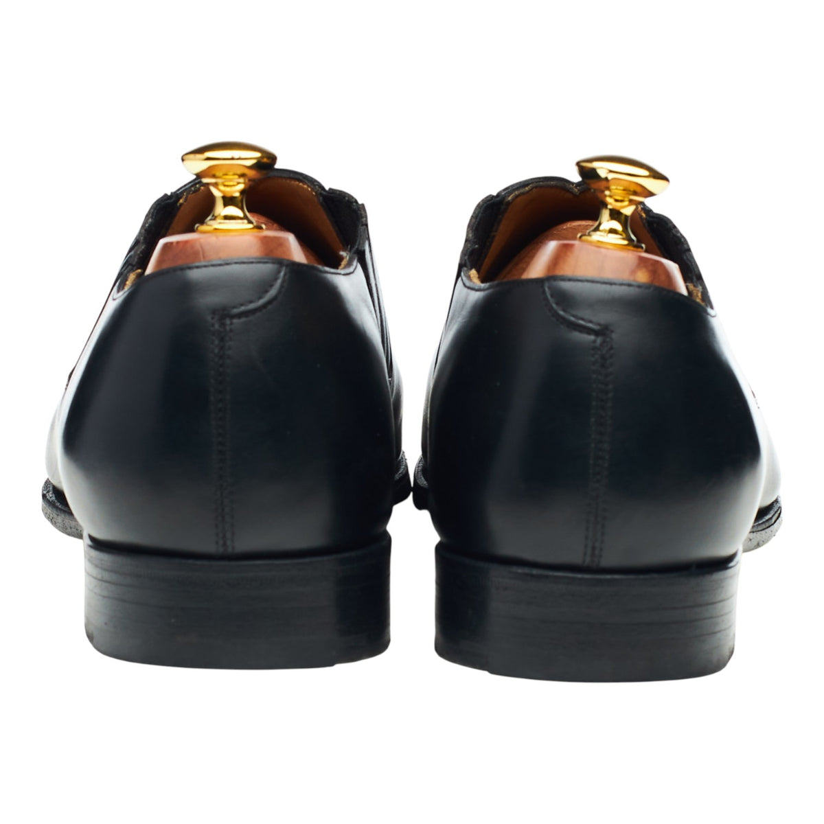 Ede and Ravenscroft Black Leather Lazyman Loafers UK 10.5 E