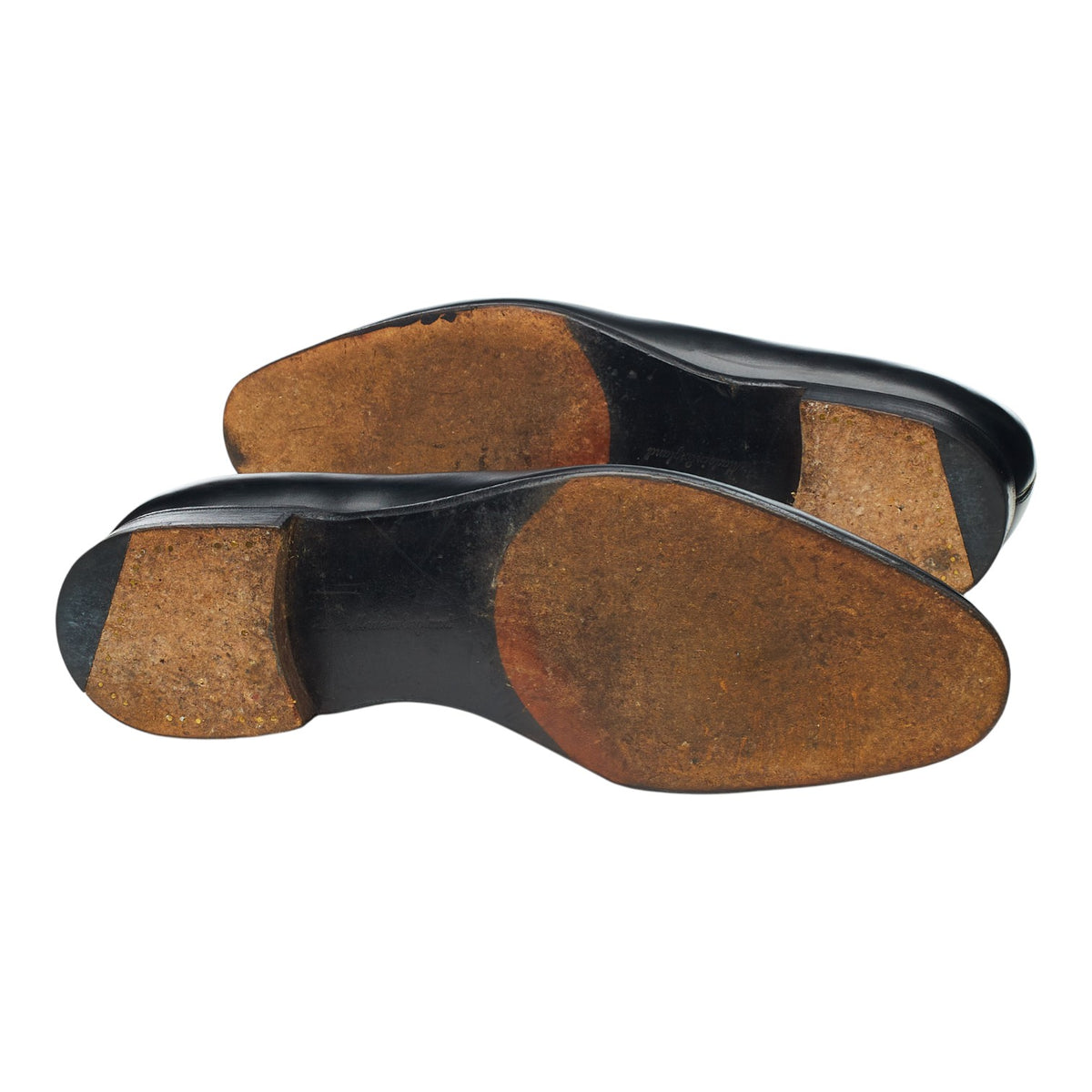 Ede and Ravenscroft Black Leather Lazyman Loafers UK 10.5 E