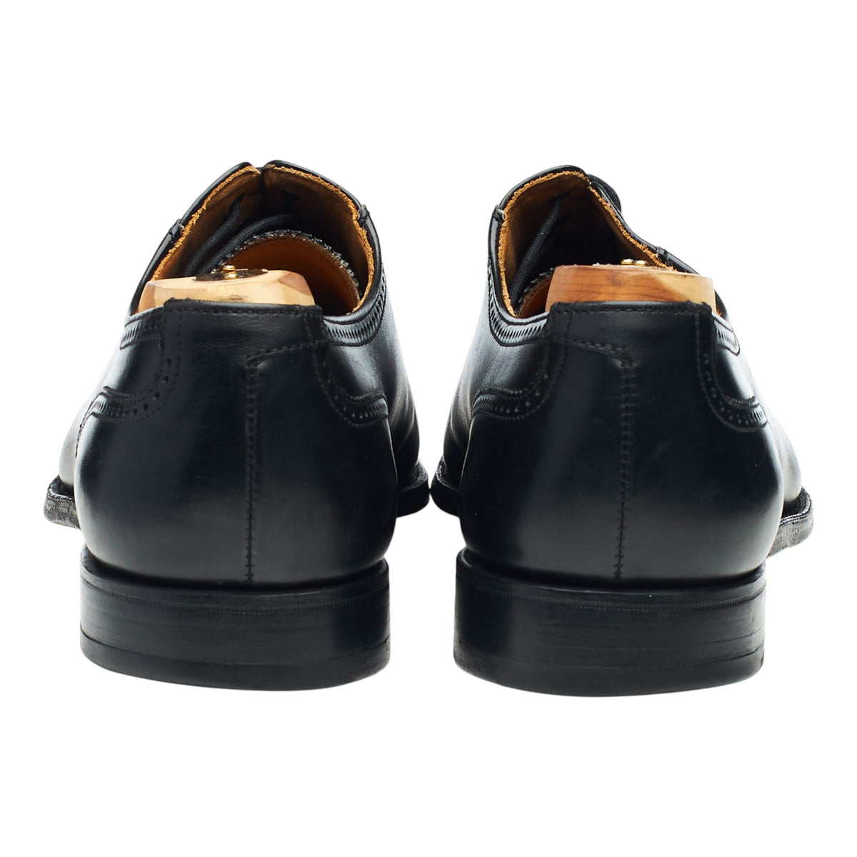 Peal & Co Black Leather Oxford UK 8.5 US 9.5 D