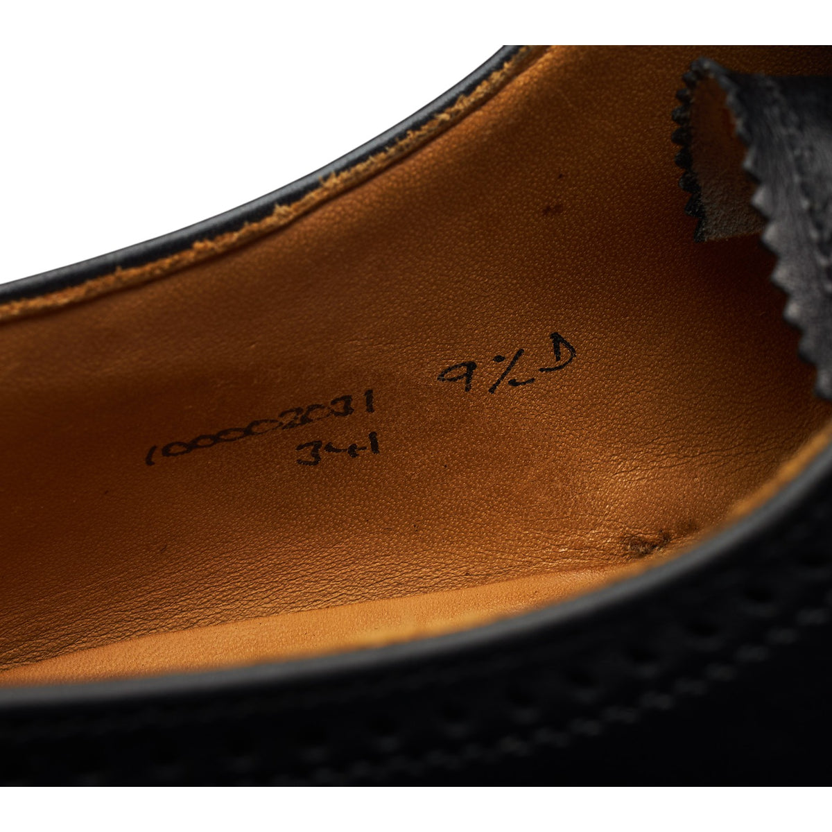 Peal & Co Black Leather Oxford UK 8.5 US 9.5 D