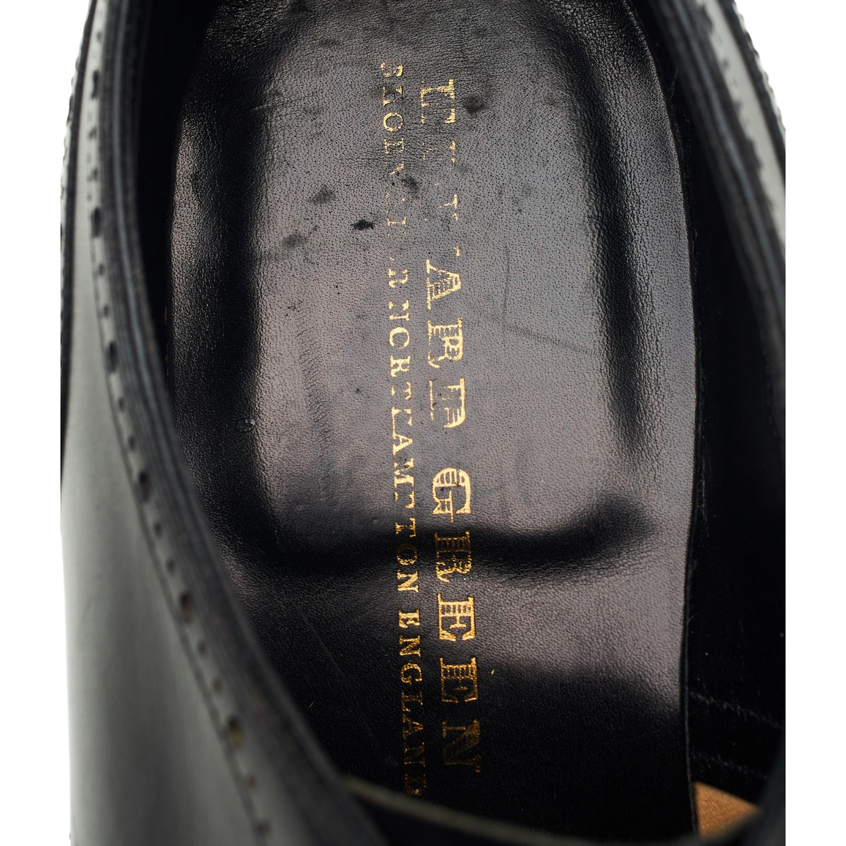 Black Leather Cap Toe Derby UK 8 F