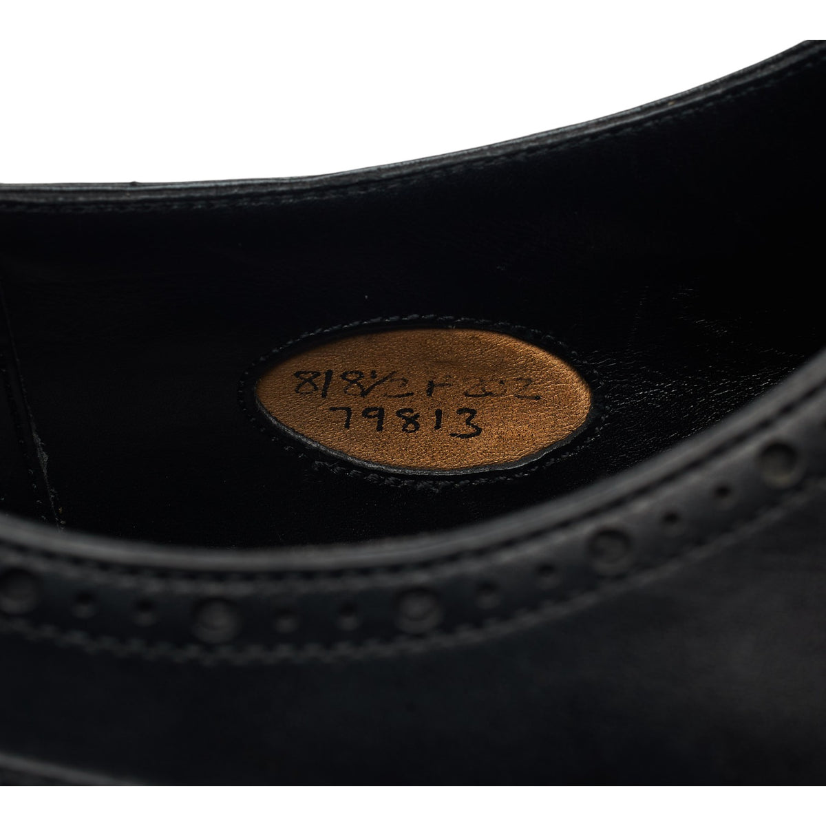 Black Leather Cap Toe Derby UK 8 F