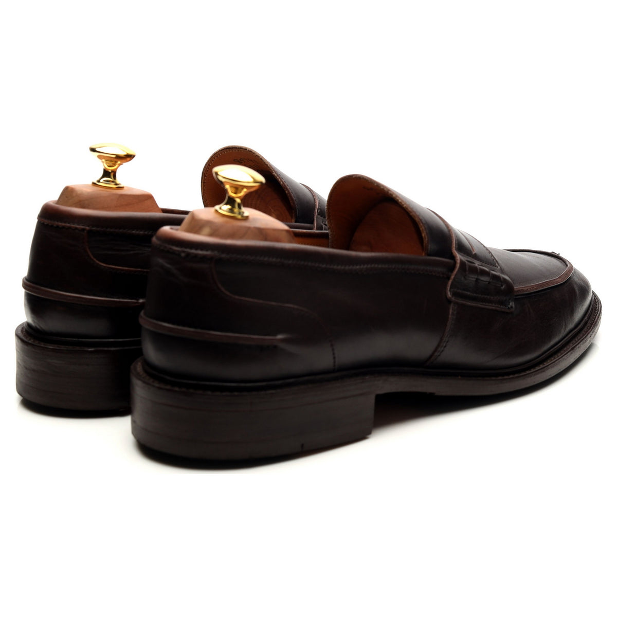 &#39;James&#39; Dark Brown Leather Loafers UK 10