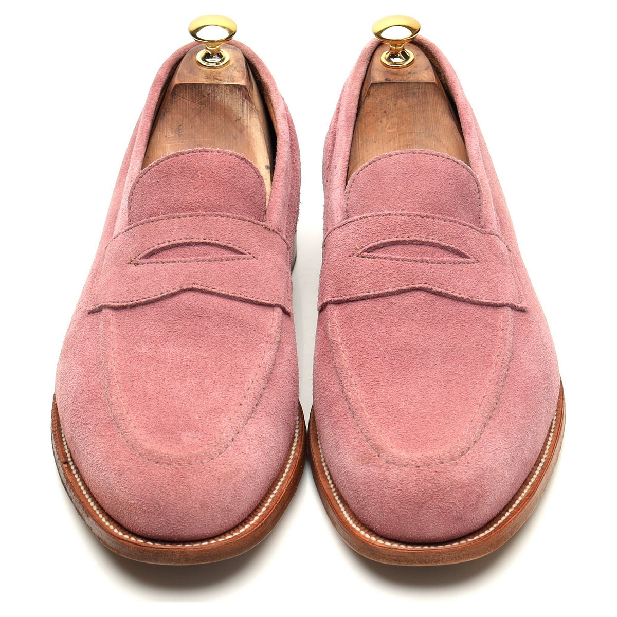 &#39;Havard&#39; Pink Suede Loafers UK 10.5