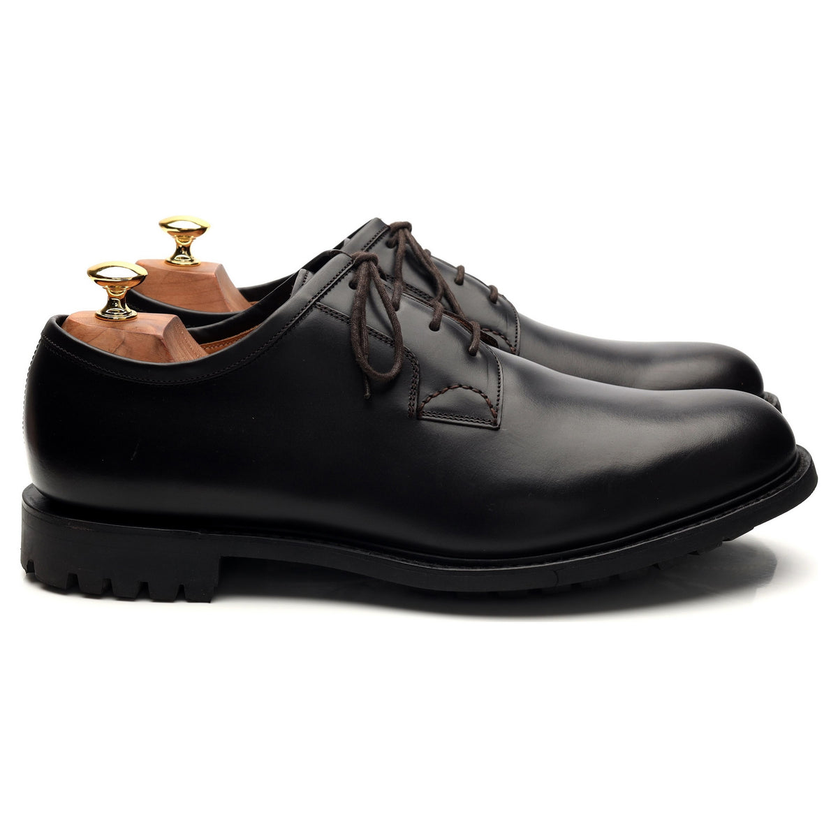 &#39;Newbridge&#39; Black Leather Derby UK 9 G