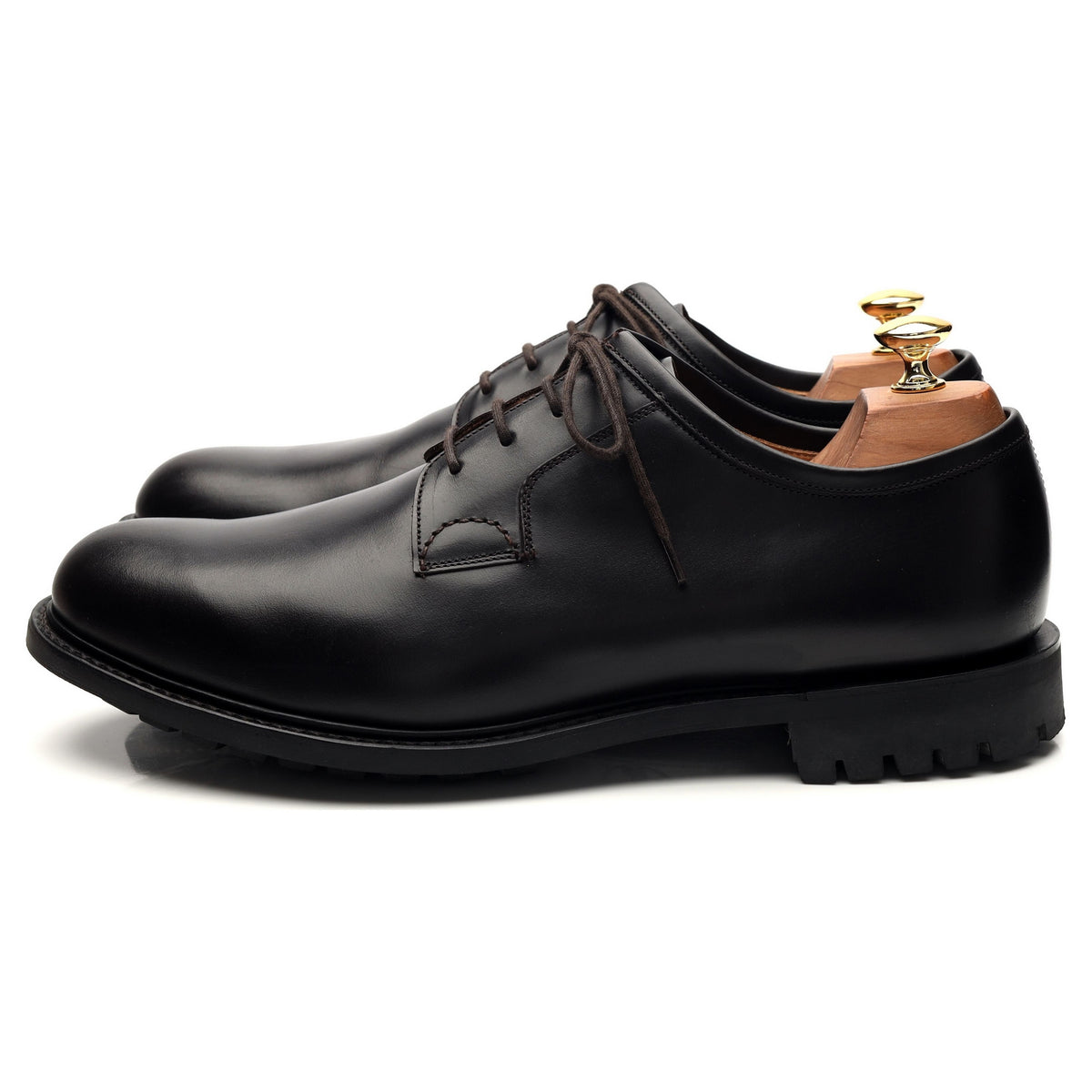 &#39;Newbridge&#39; Black Leather Derby UK 9 G