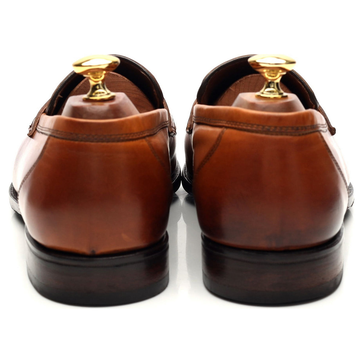 &#39;Donald&#39; Tan Brown Leather Loafers UK 9 E