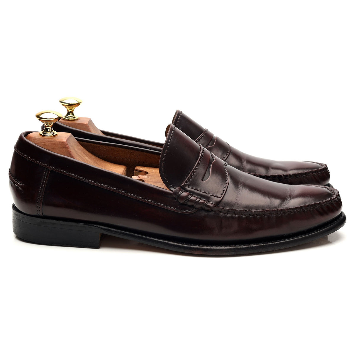 &#39;Newington&#39; Burgundy Leather Loafer UK 8.5 F