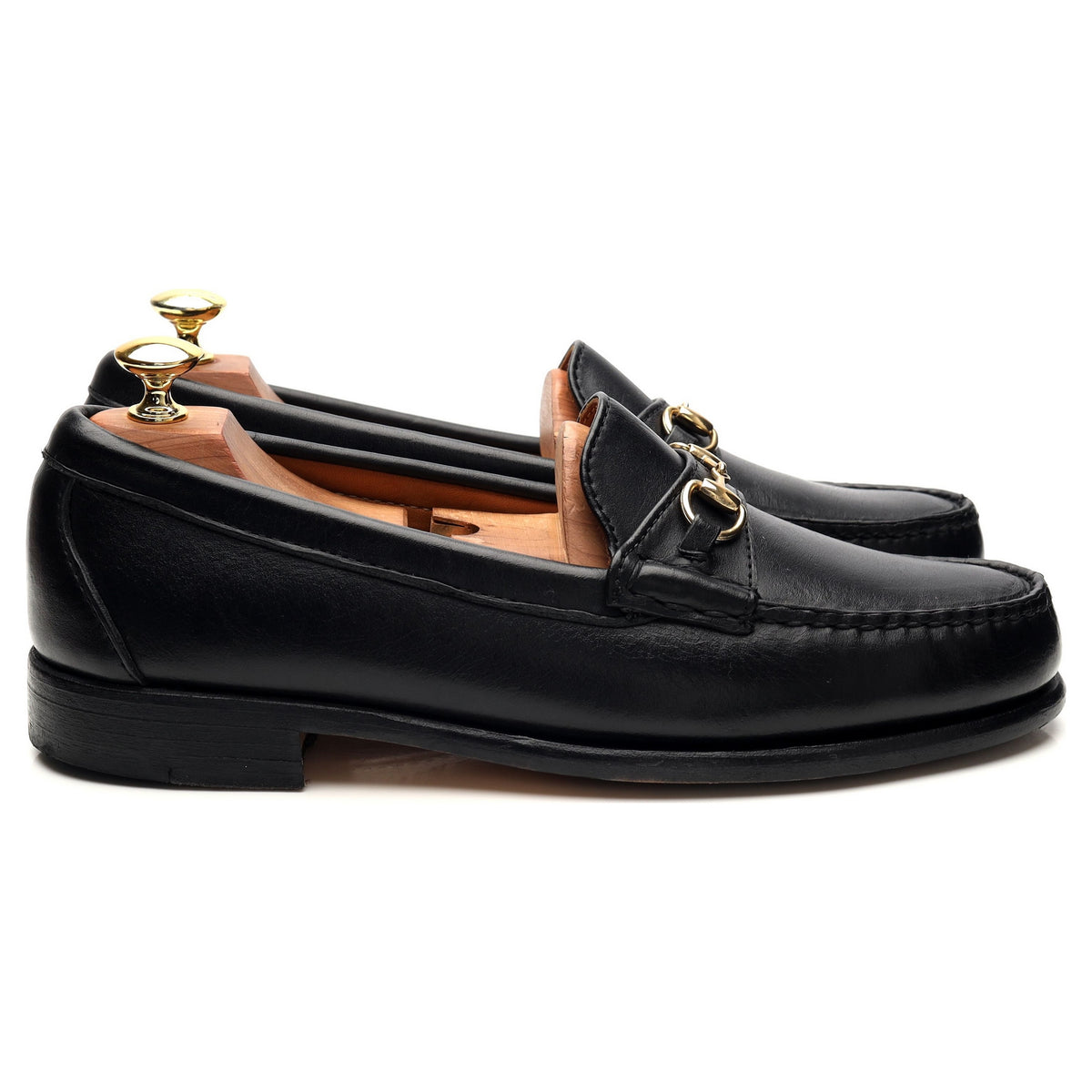 &#39;Bit Loafer&#39; Black Leather Horsebit Loafers UK 8.5 US 9 D