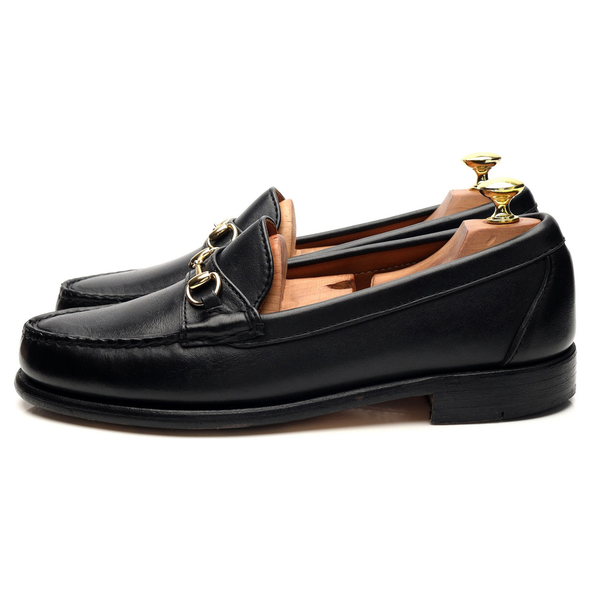 &#39;Bit Loafer&#39; Black Leather Horsebit Loafers UK 8.5 US 9 D