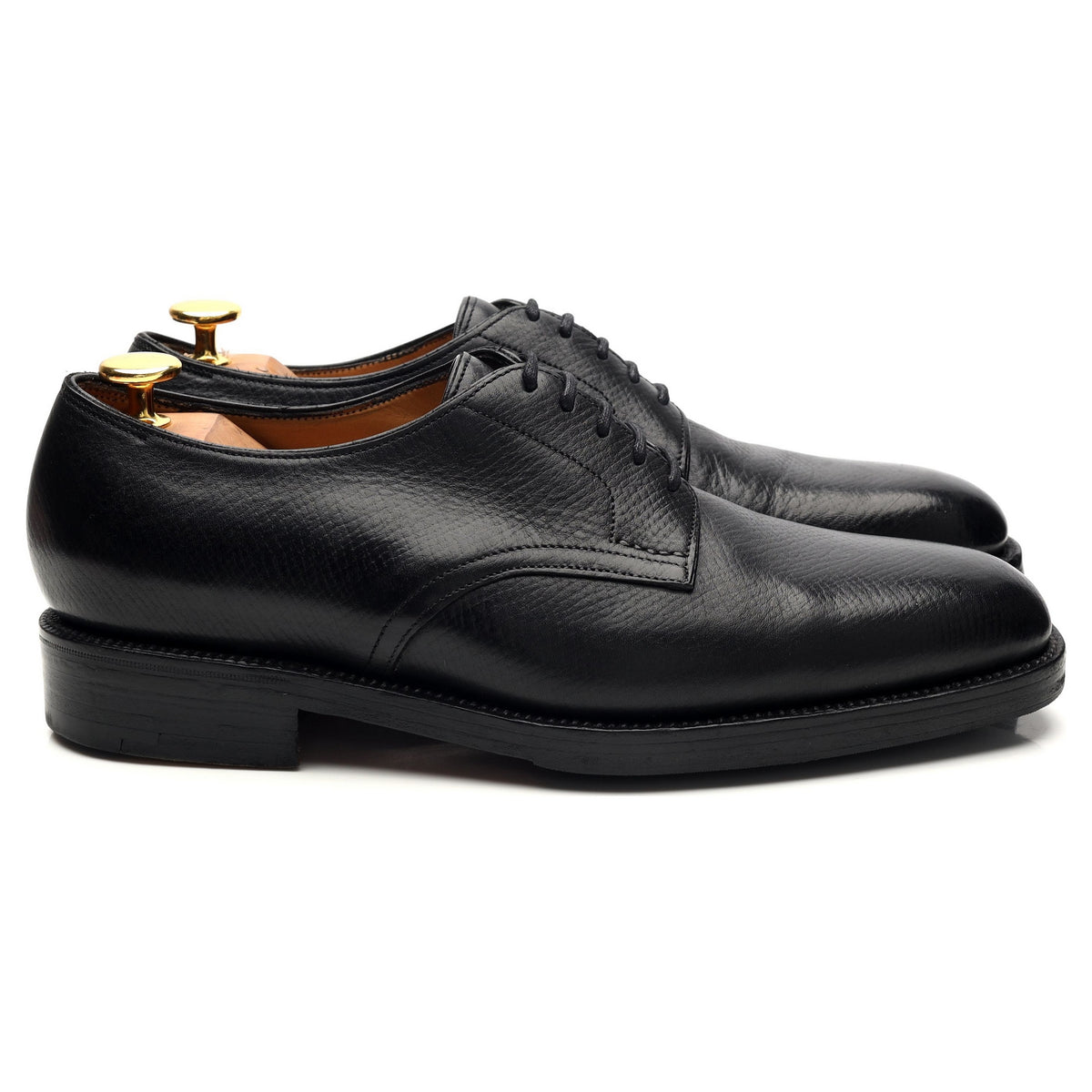 Bespoke Black Grain Leather Derby UK 6 / UK 6.5 E