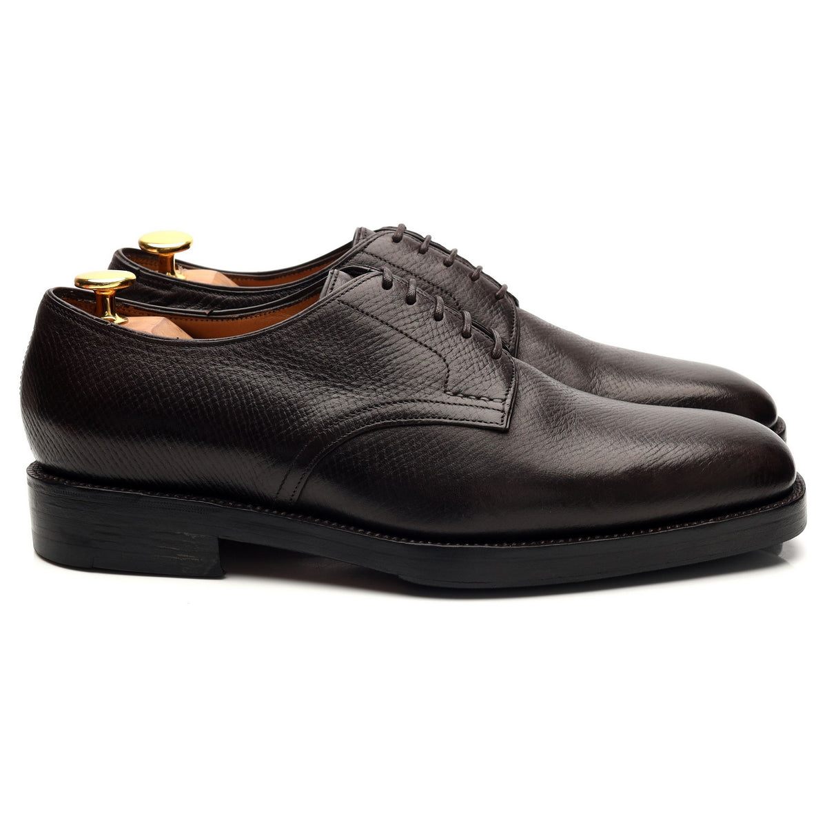 Bespoke Dark Brown Grain Leather Derby UK 6 / UK 6.5 E