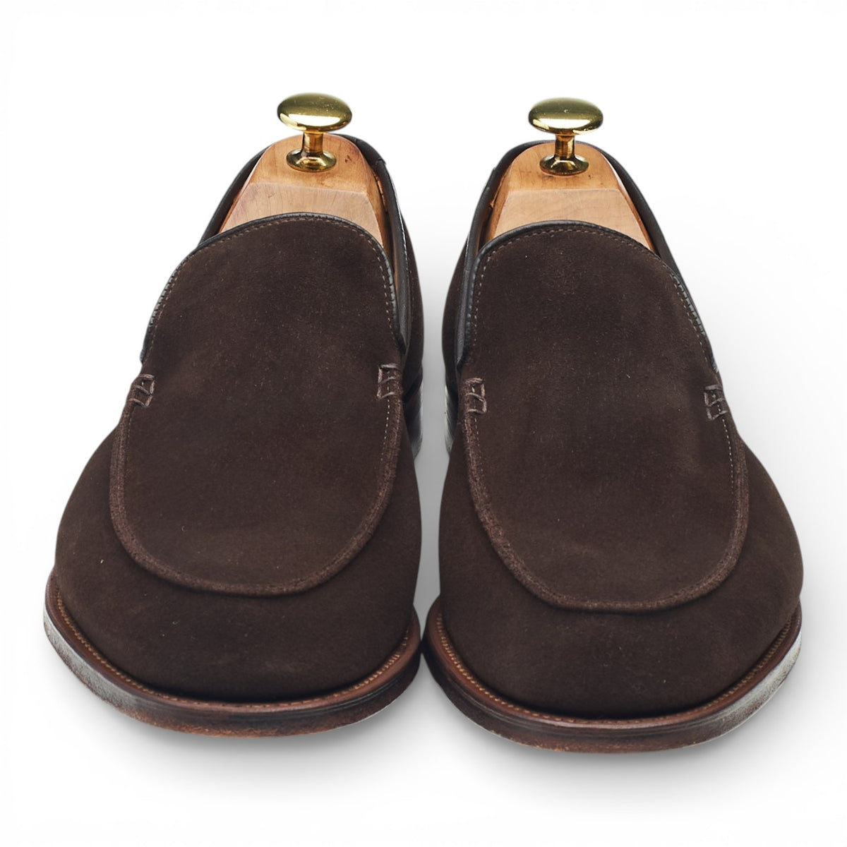 'Salcombe' Dark Brown Suede Loafers UK 8.5 E