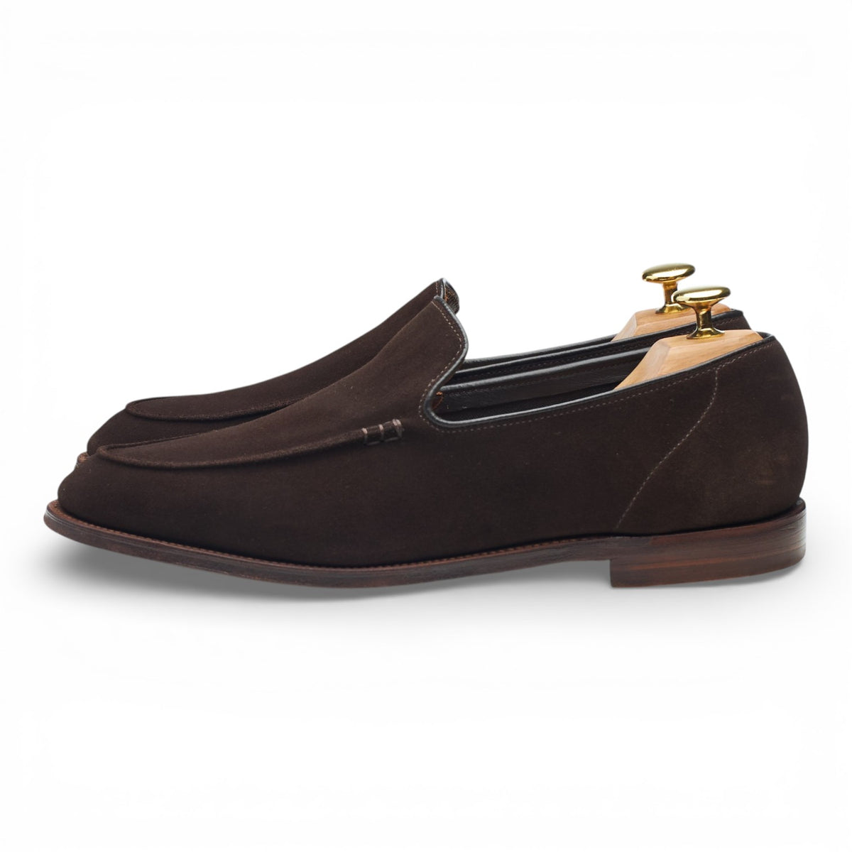 'Salcombe' Dark Brown Suede Loafers UK 8.5 E