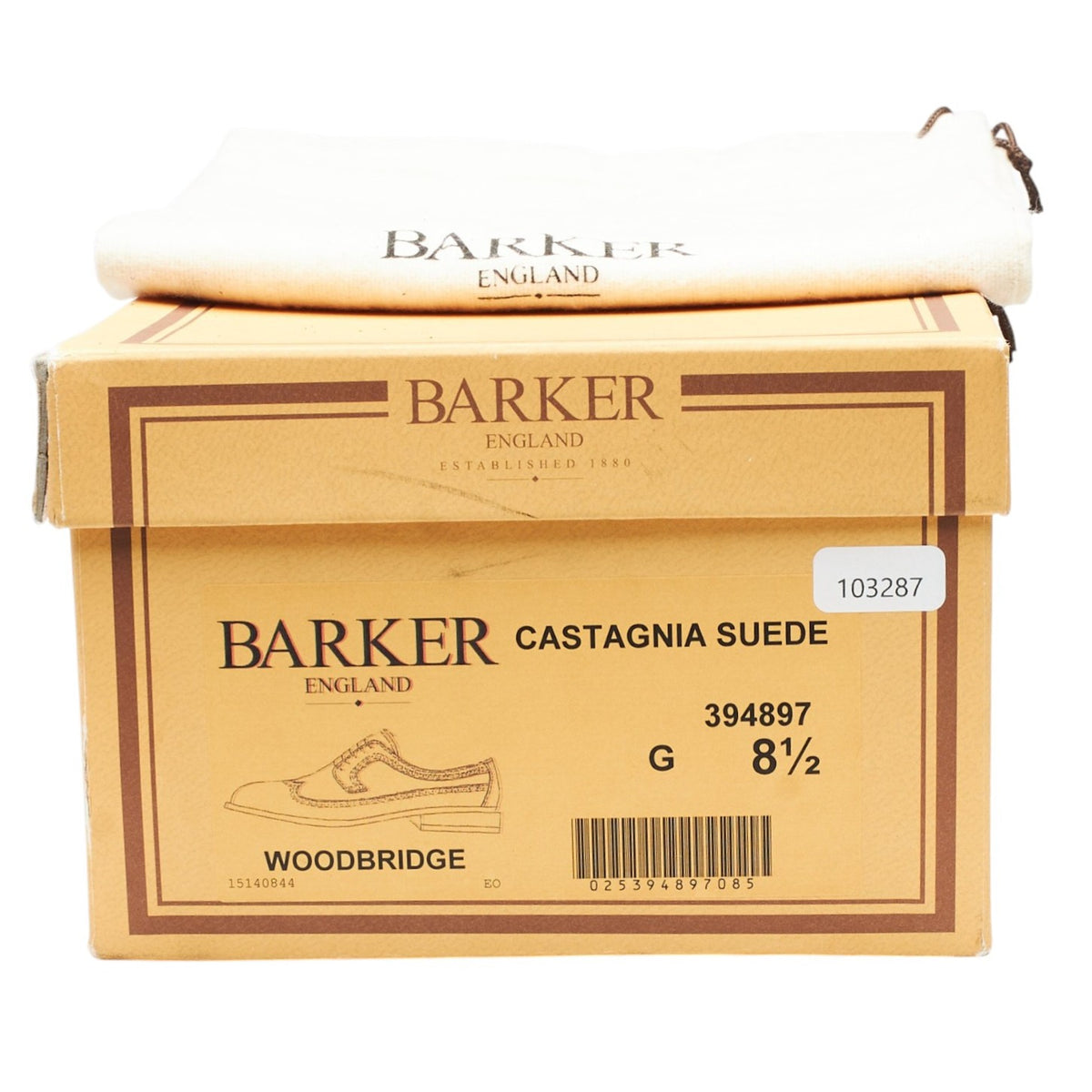 'Woodbridge' Brown Suede Derby Brogues UK 8.5 G