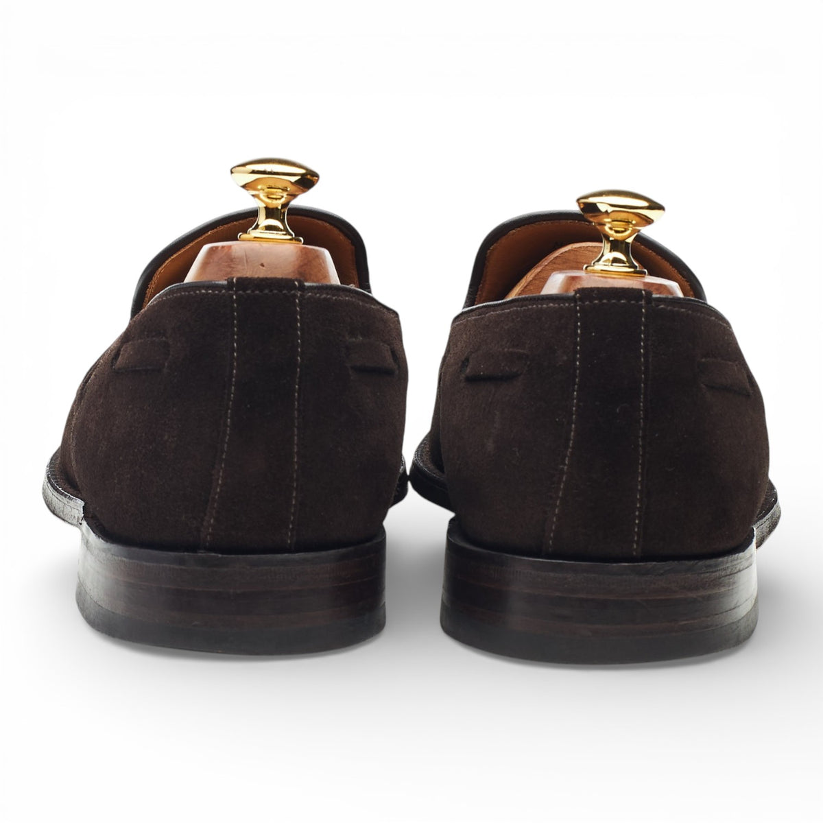 'Lincoln' Dark Brown Suede Tassel Loafers UK 10.5 F