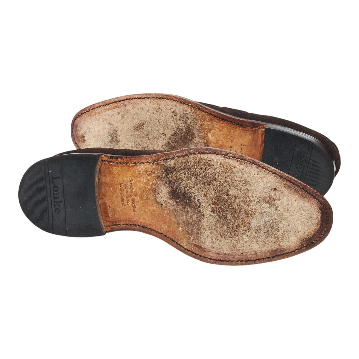 'Lincoln' Dark Brown Suede Tassel Loafers UK 10.5 F