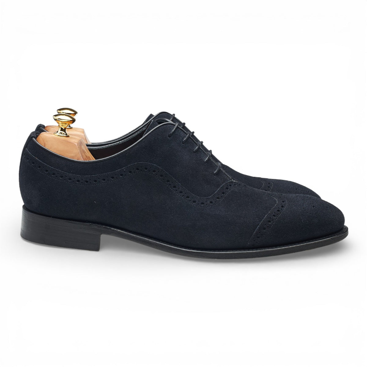 'Nicholas' Navy Blue Suede Oxford Brogues UK 11 F