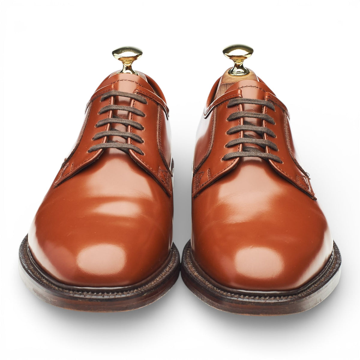 Tan Brown Leather Derby UK 7 G