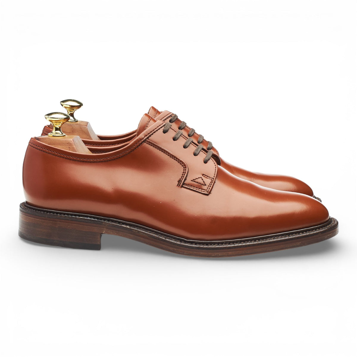 Tan Brown Leather Derby UK 7 G