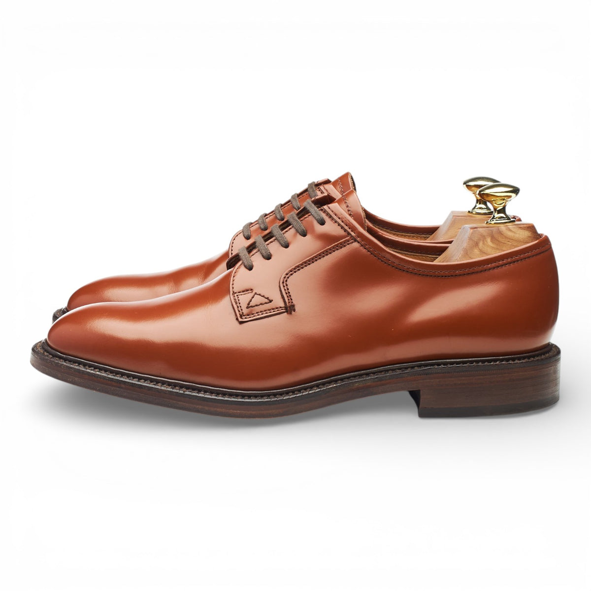 Tan Brown Leather Derby UK 7 G