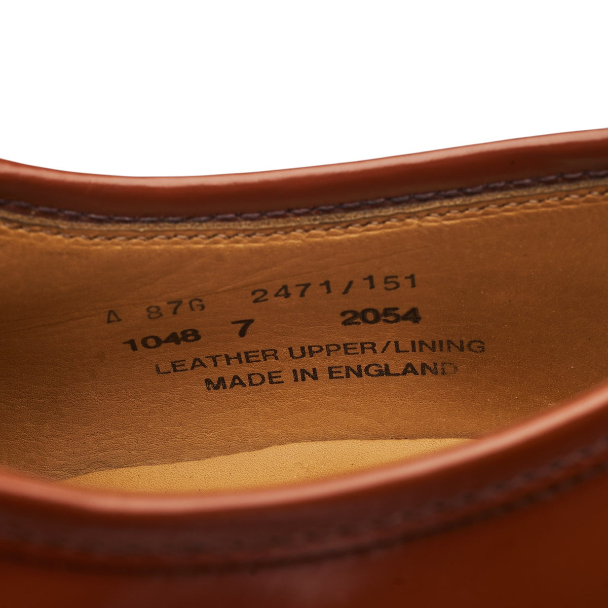 Tan Brown Leather Derby UK 7 G