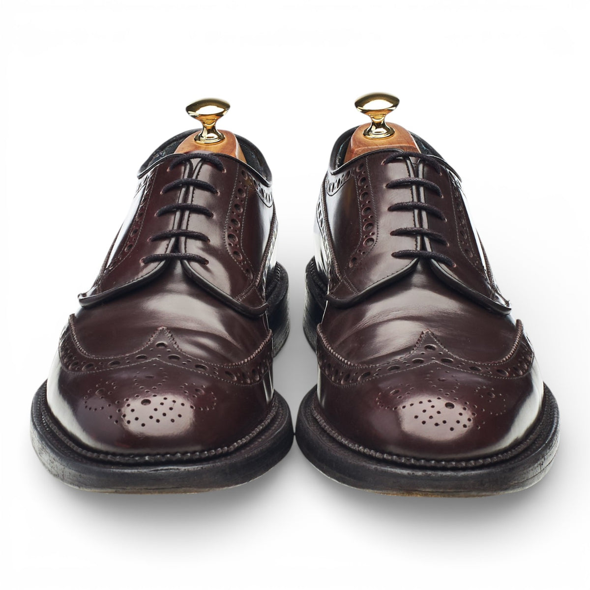 'Anderson' Burgundy Leather Derby Brogues UK 9.5 F