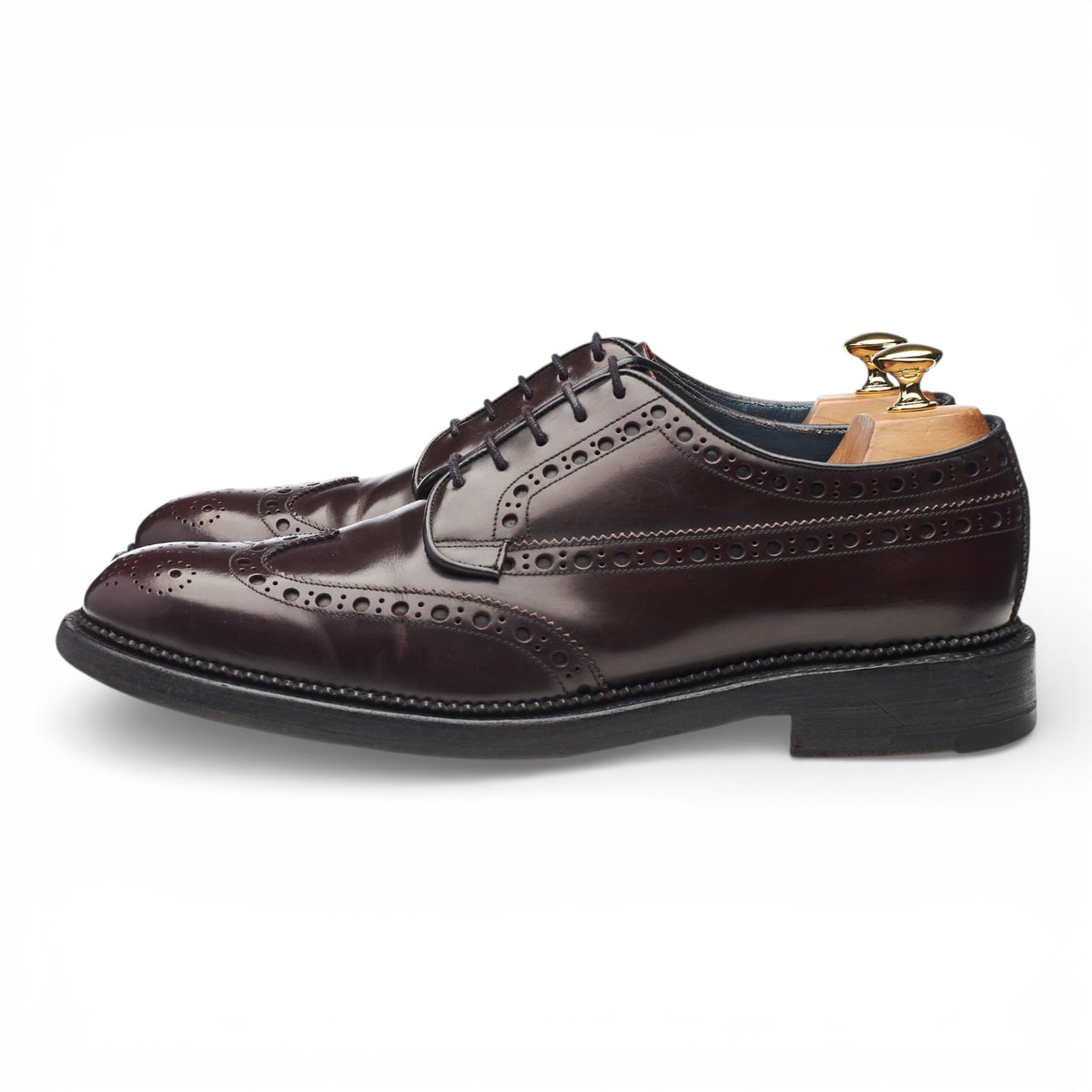 'Anderson' Burgundy Leather Derby Brogues UK 9.5 F