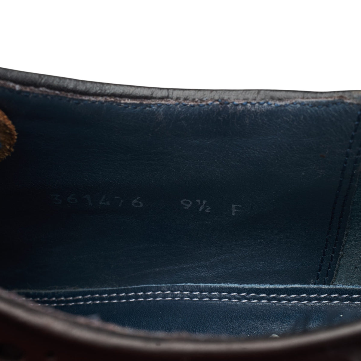 'Anderson' Burgundy Leather Derby Brogues UK 9.5 F