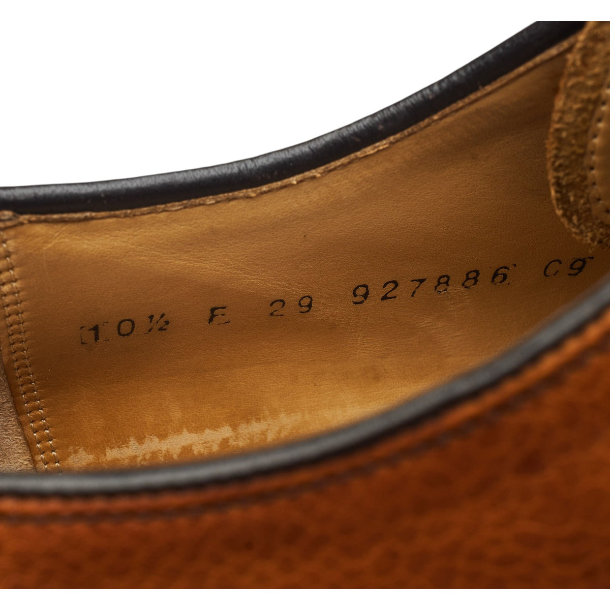 'Nairn' Tan Brown Grain Leather Derby UK 10.5 F