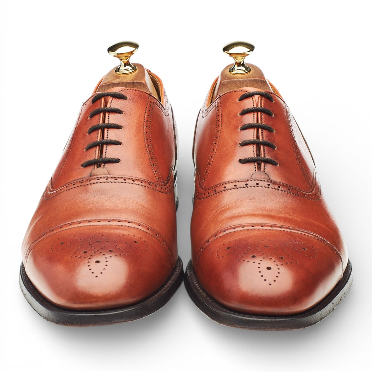 Shipton & Heneage 'Harris' Tan Brown Leather Oxford Brogues UK 10 F