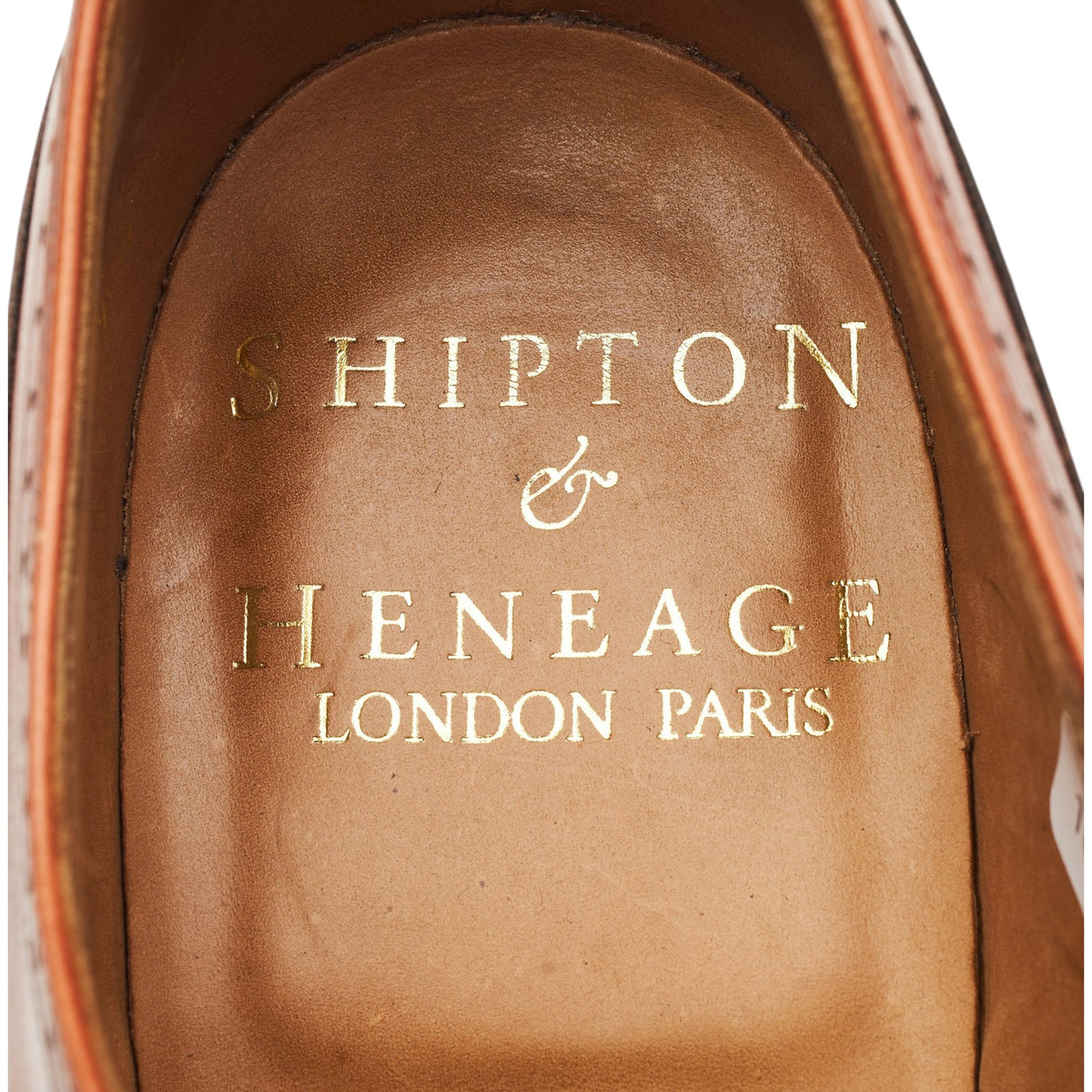 Shipton & Heneage 'Harris' Tan Brown Leather Oxford Brogues UK 10 F