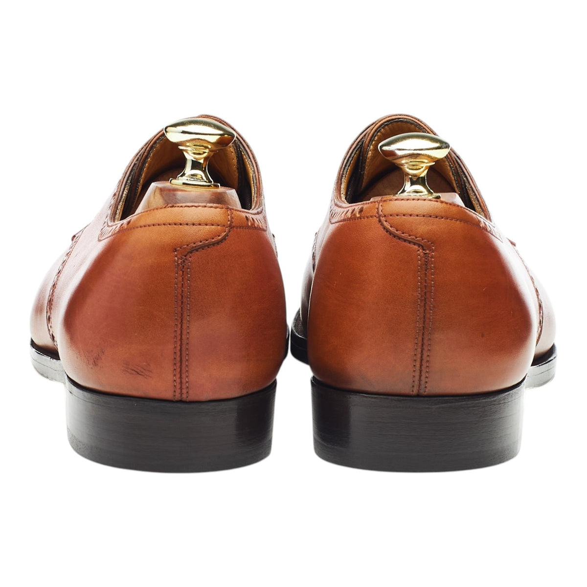 'Nader' Tan Brown Leather Derby Brogues UK 8 E