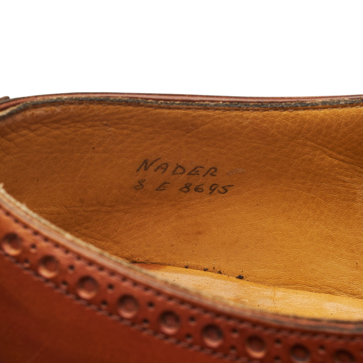 'Nader' Tan Brown Leather Derby Brogues UK 8 E