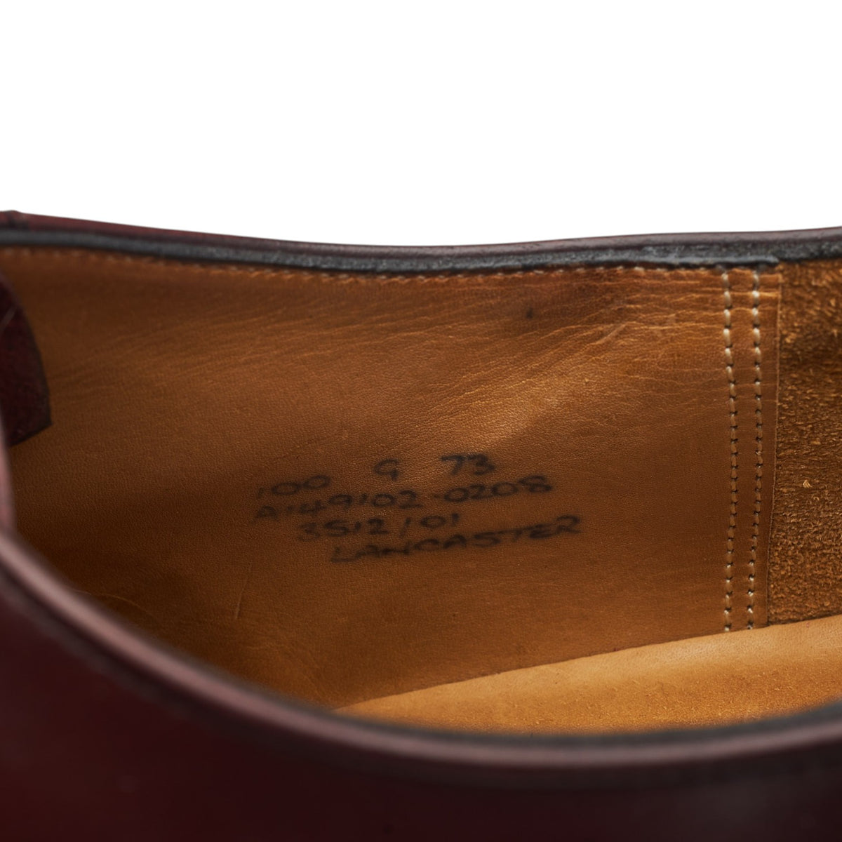 'Lancaster' Burgundy Leather Oxford UK 10 G