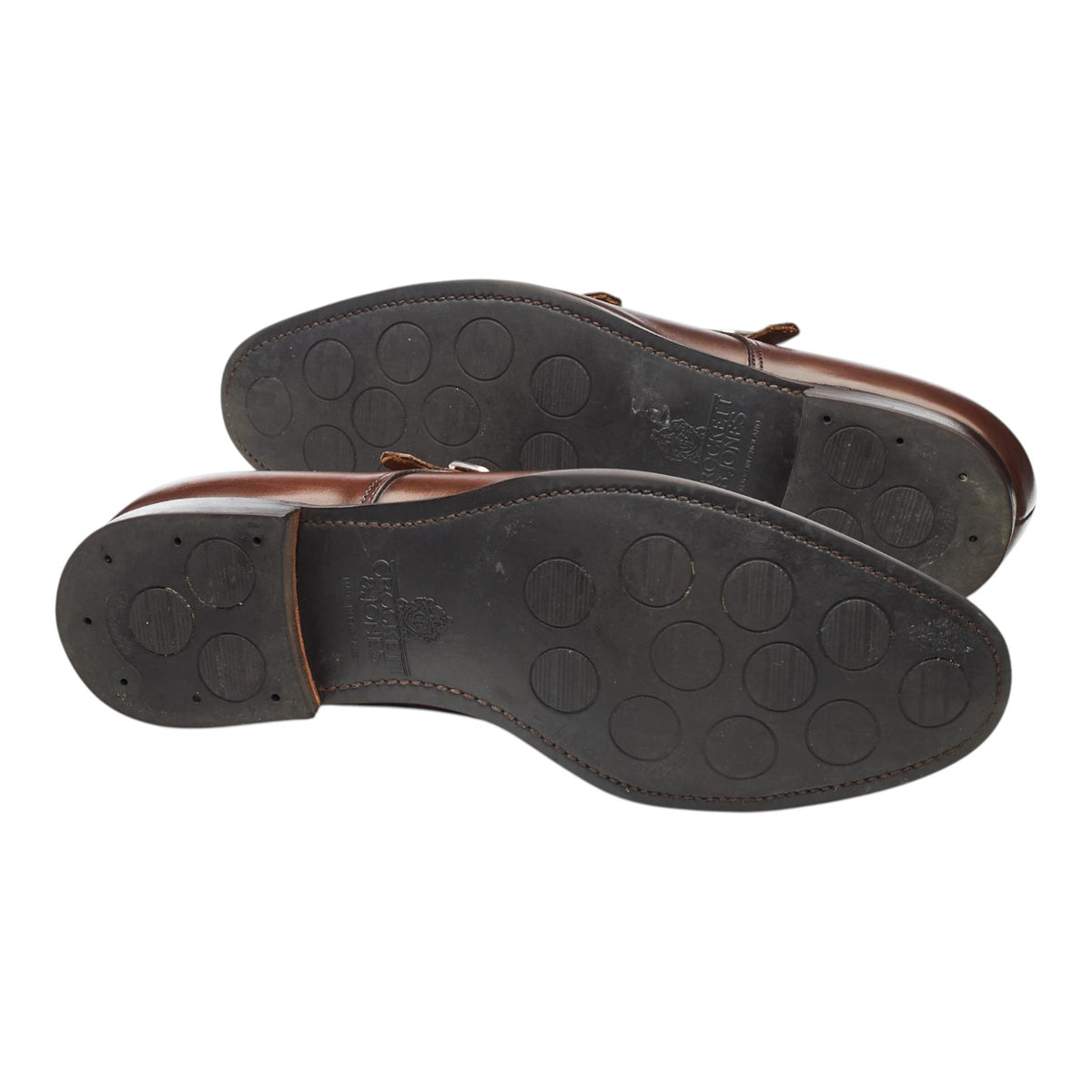 'Lowndes 4' Dark Brown Leather Double Monk Strap UK 10 E