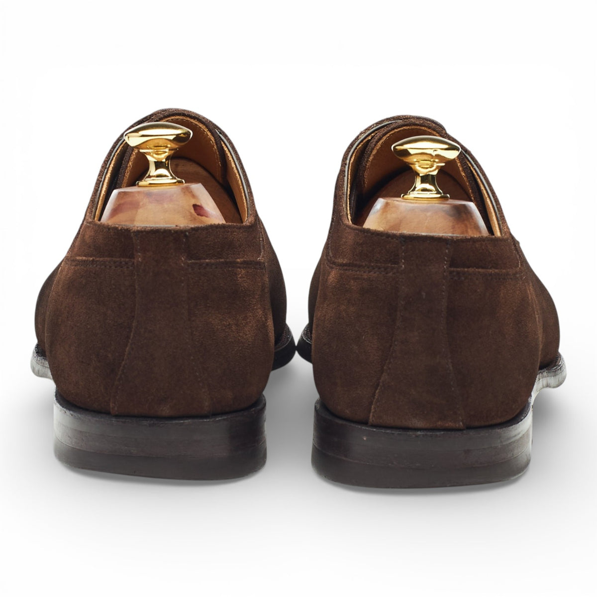 'Hardwick' Dark Brown Suede Split Toe Derby UK 9.5 E