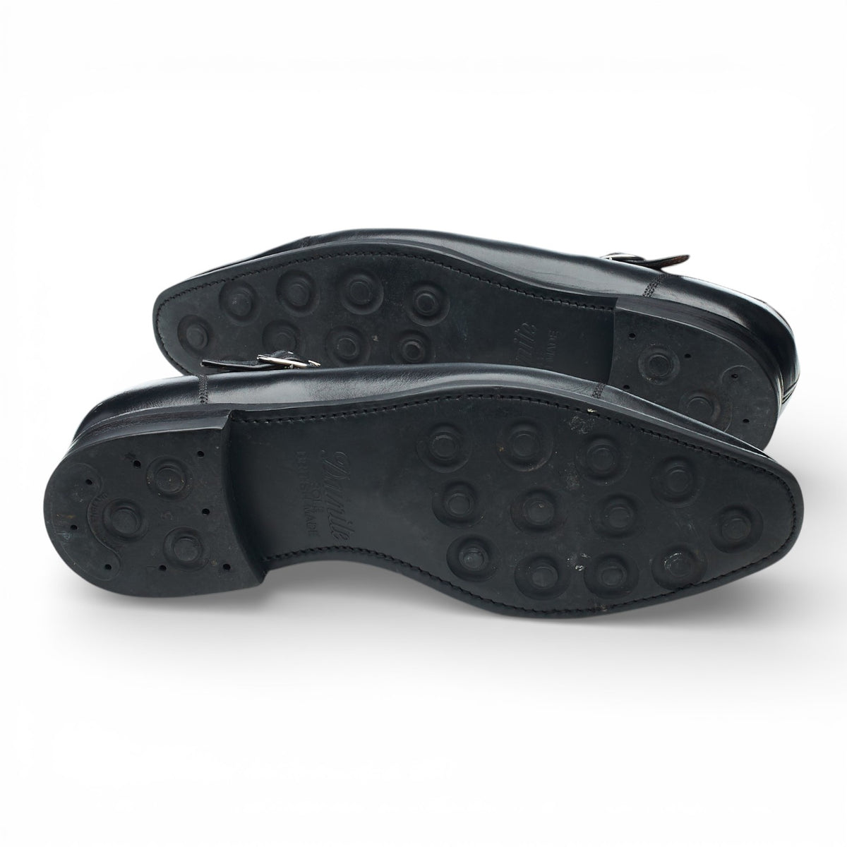 'Fauntleroy' Black Leather Single Monk Strap UK 8 E