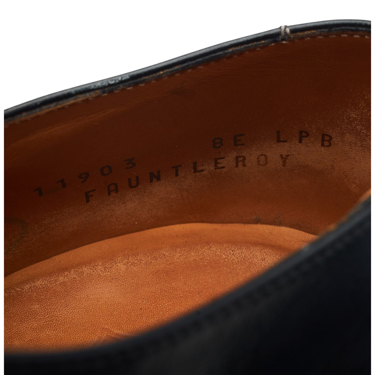 'Fauntleroy' Black Leather Single Monk Strap UK 8 E