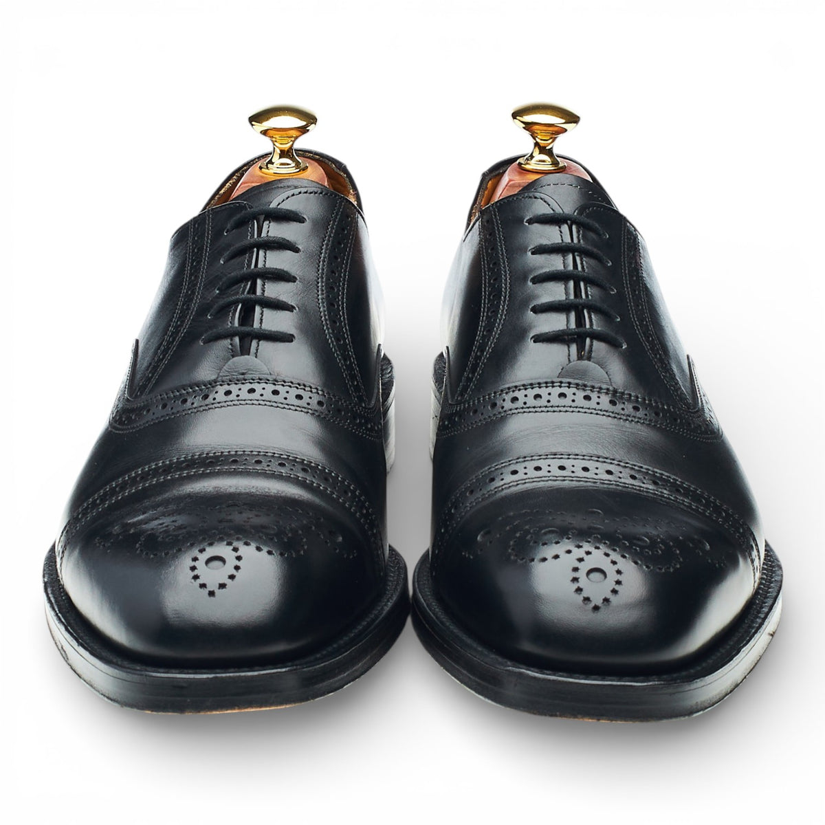 'Hogarth' Black Leather Oxford Brogues UK 9 F