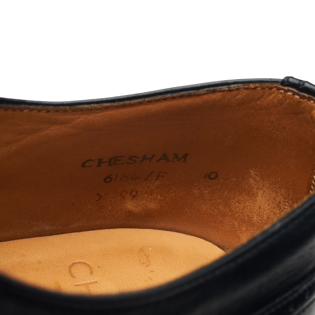 'Chesham' Black Leather Oxford Brogues UK 10 F