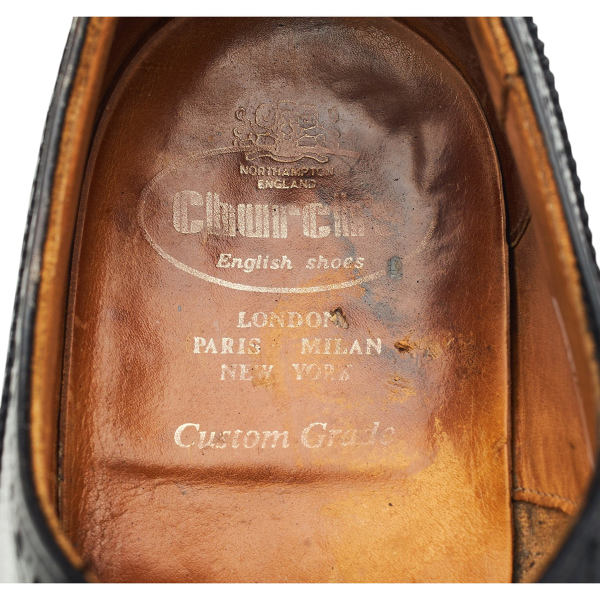 'Chetwynd' Black Leather Oxford Brogues UK 11.5 E