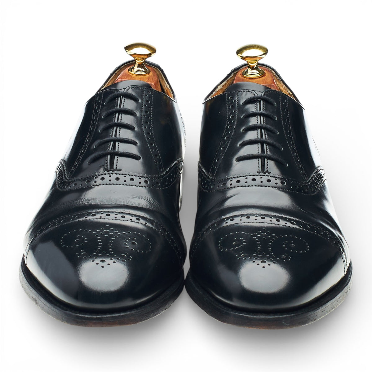 'Alfred' Black Leather Oxford Brogues UK 9 G