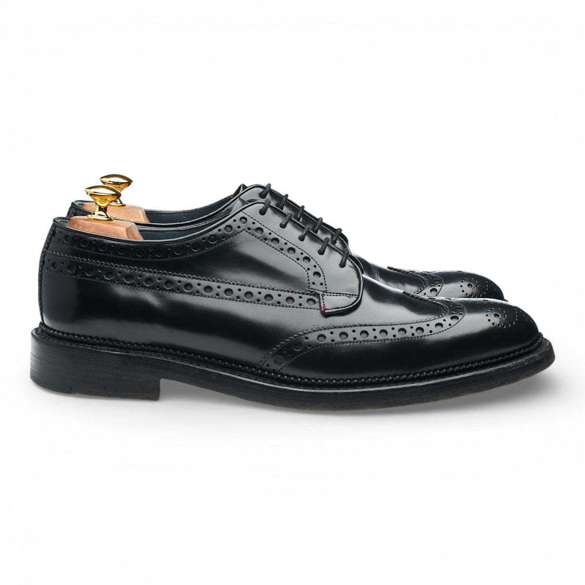 'Anderson' Black Leather Derby Brogues UK 10 F
