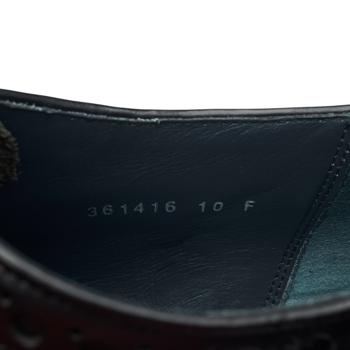 'Anderson' Black Leather Derby Brogues UK 10 F