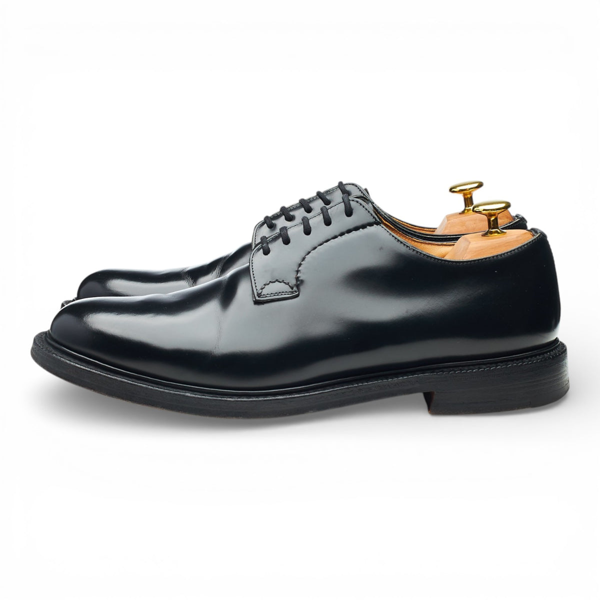 'Shannon' Black Leather Derby UK 8.5 F
