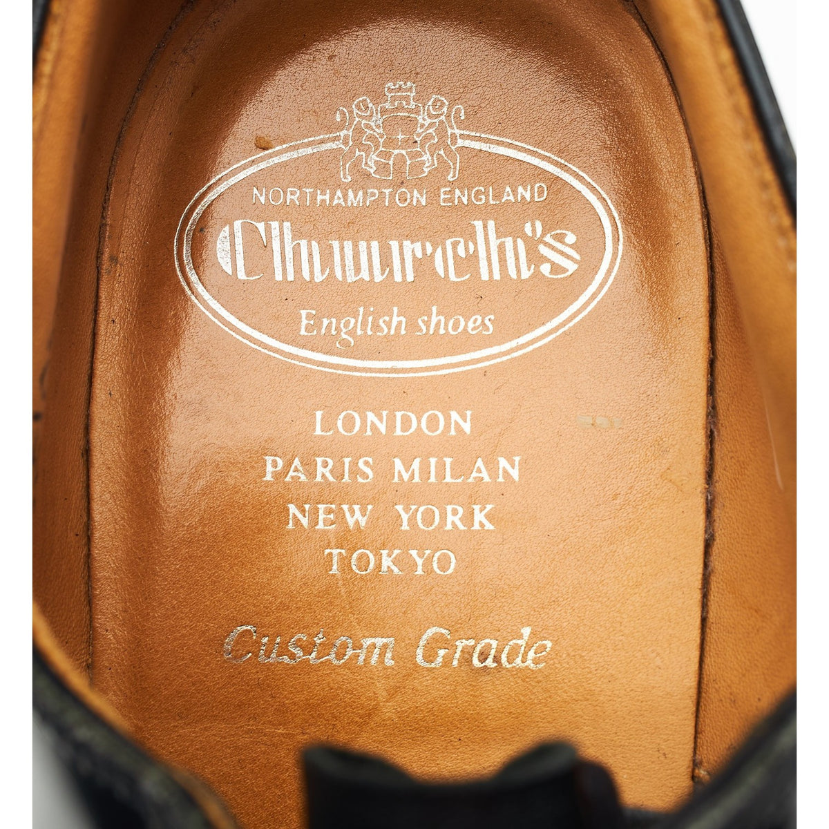 'Shannon' Black Leather Derby UK 8.5 F