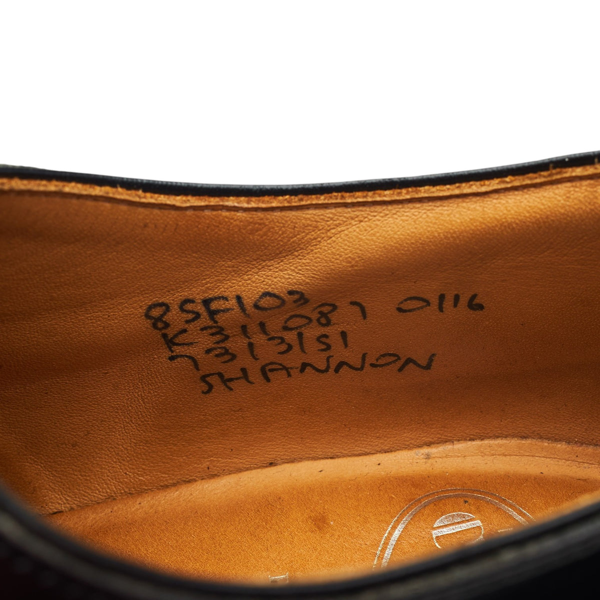 'Shannon' Black Leather Derby UK 8.5 F