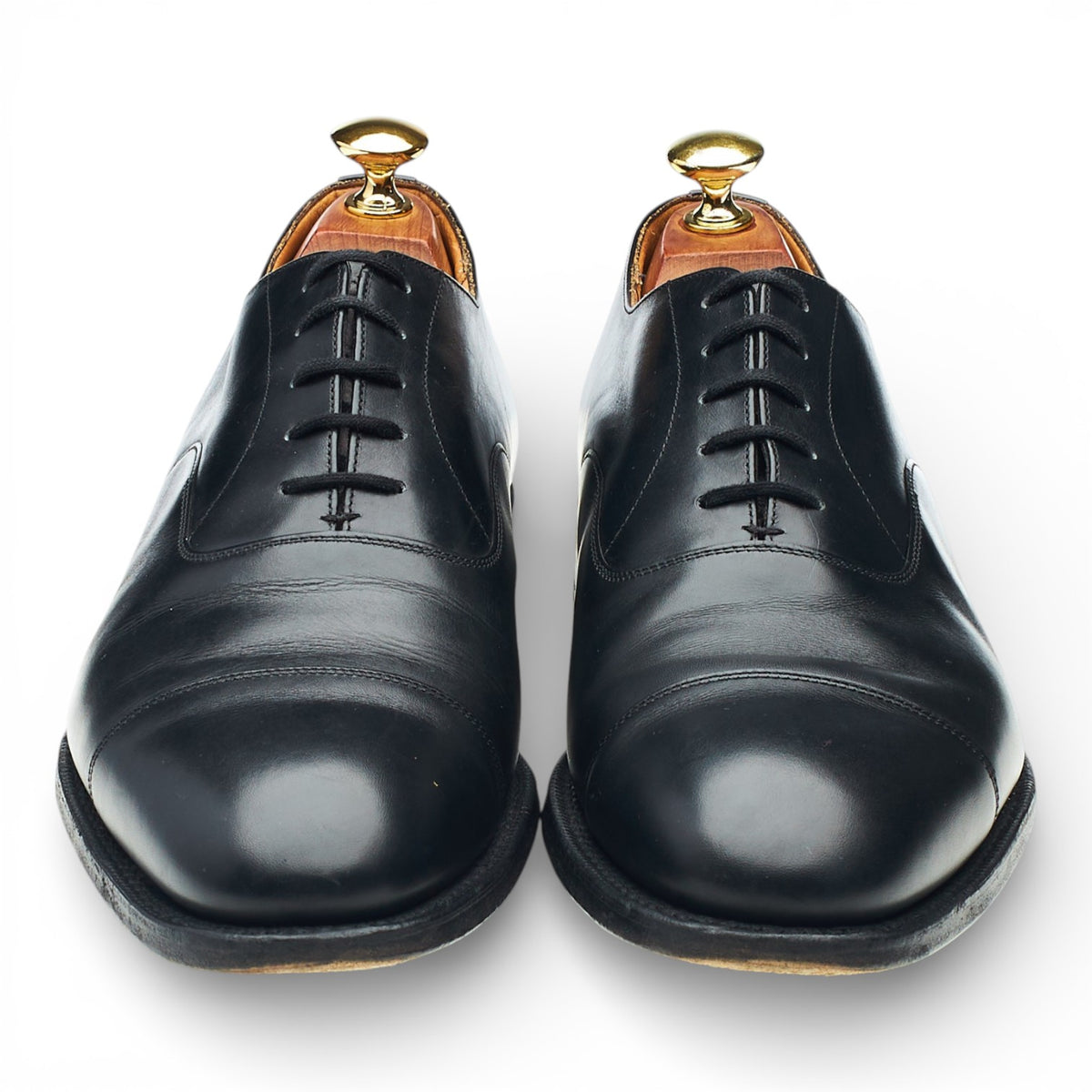 'Consul' Black Leather Oxford UK 8 G